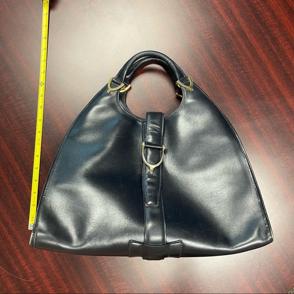 Vintage Gucci Navy Blue saddle bag 100% authentic